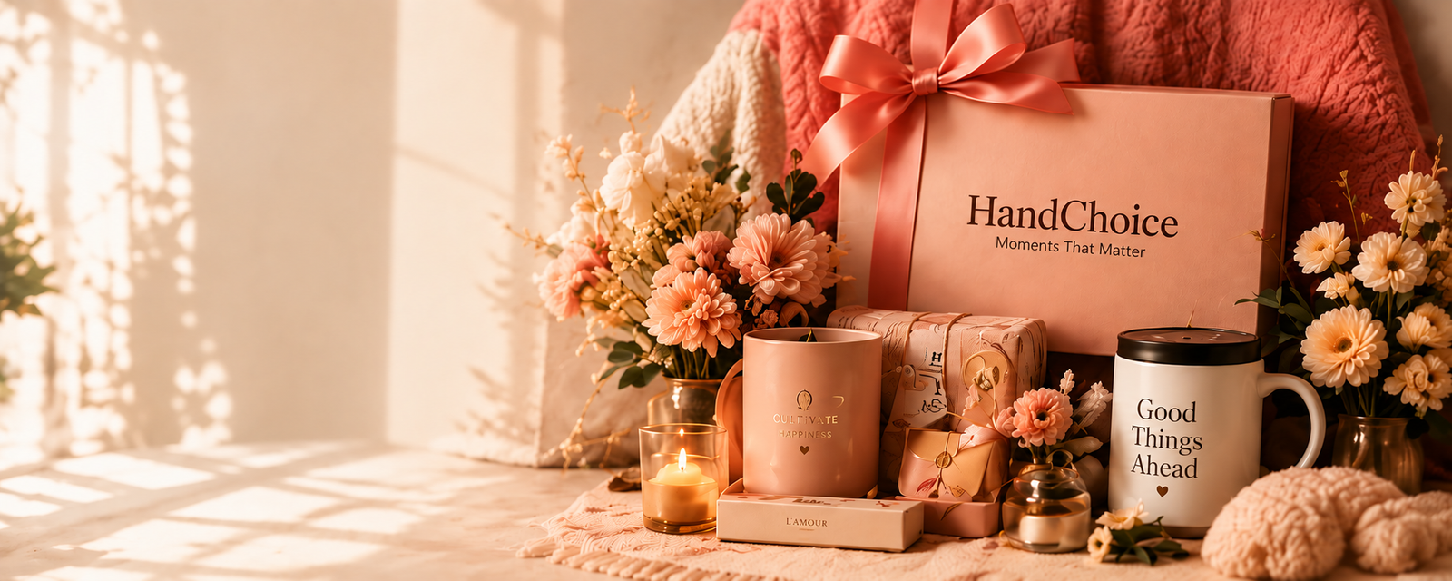 Thoughtfully arranged HandChoice gift hamper