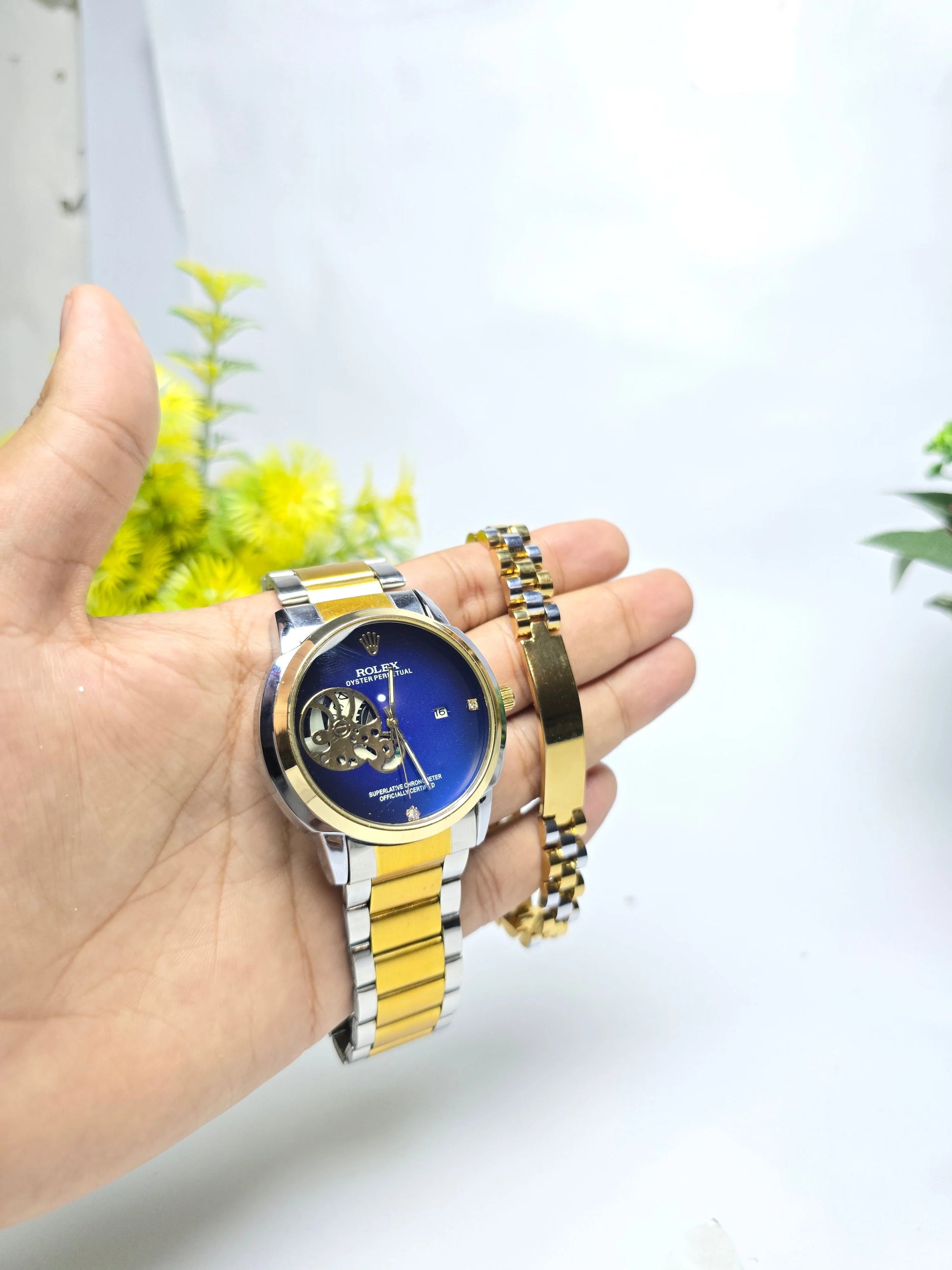 Two-Tone Open-Heart Mechanical Watch