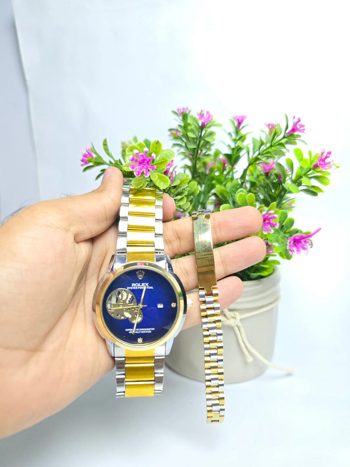 Luxury Dual - Tone Watch with Matching Bracelet - My Store