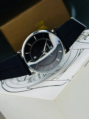 Black Mist Silver Slim Watch - HAND CHOICE