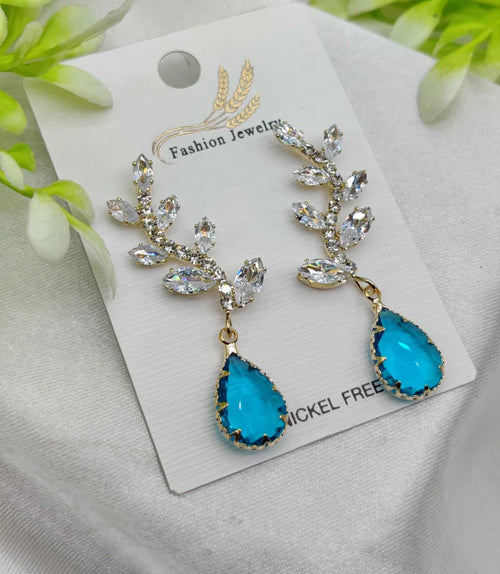 Exquisite Crystal Vine Drop Earrings