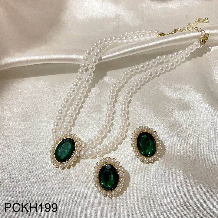 Pearl Oval Choker Set - My Store