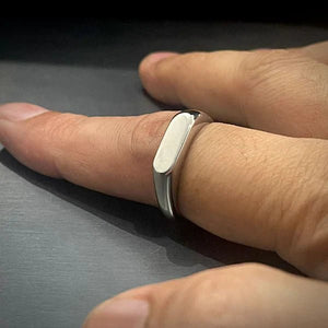Minimal Italian Silver Ring For Men - My Store