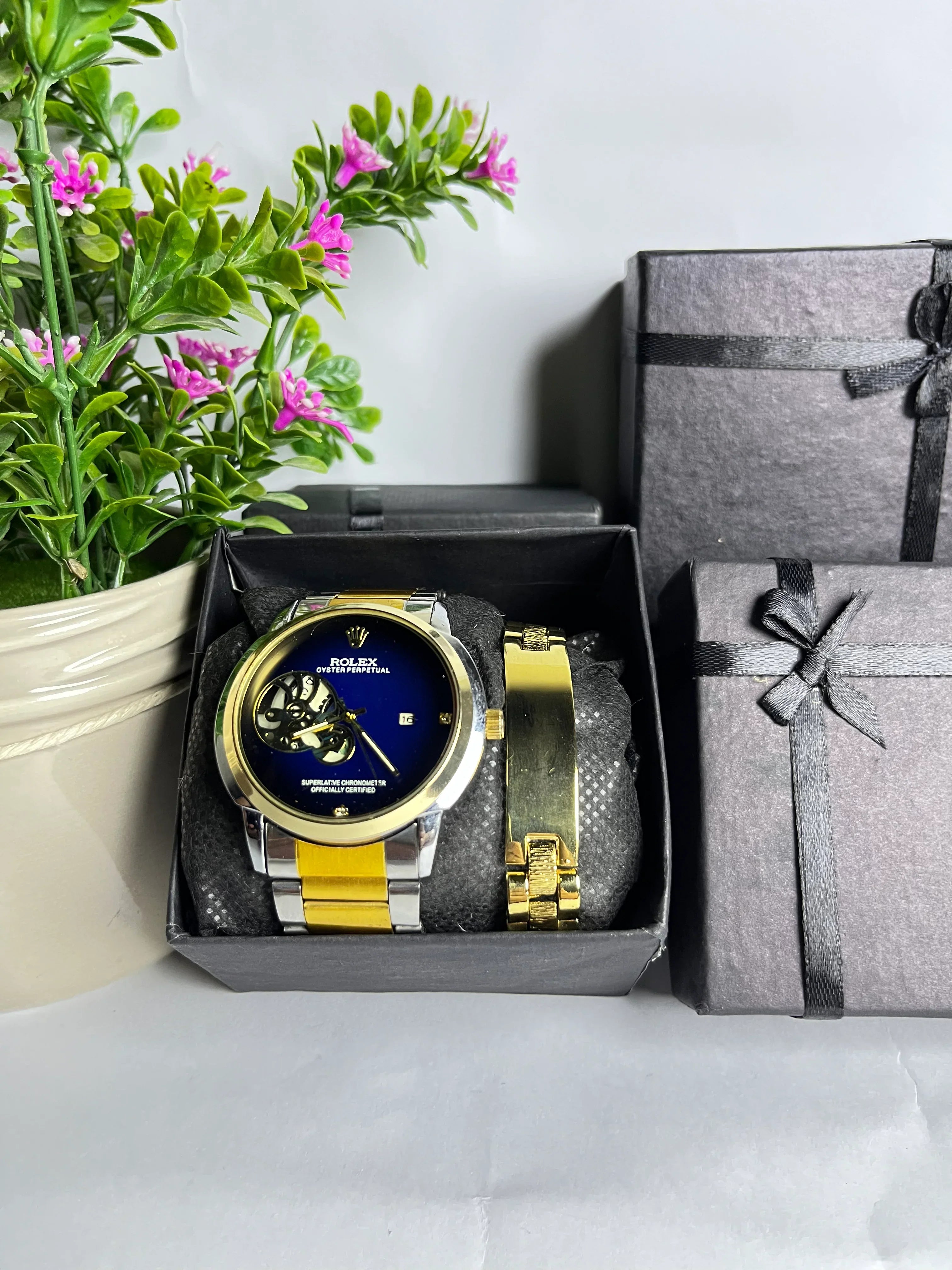 Luxury Dual - Tone Watch with Matching Bracelet - My Store