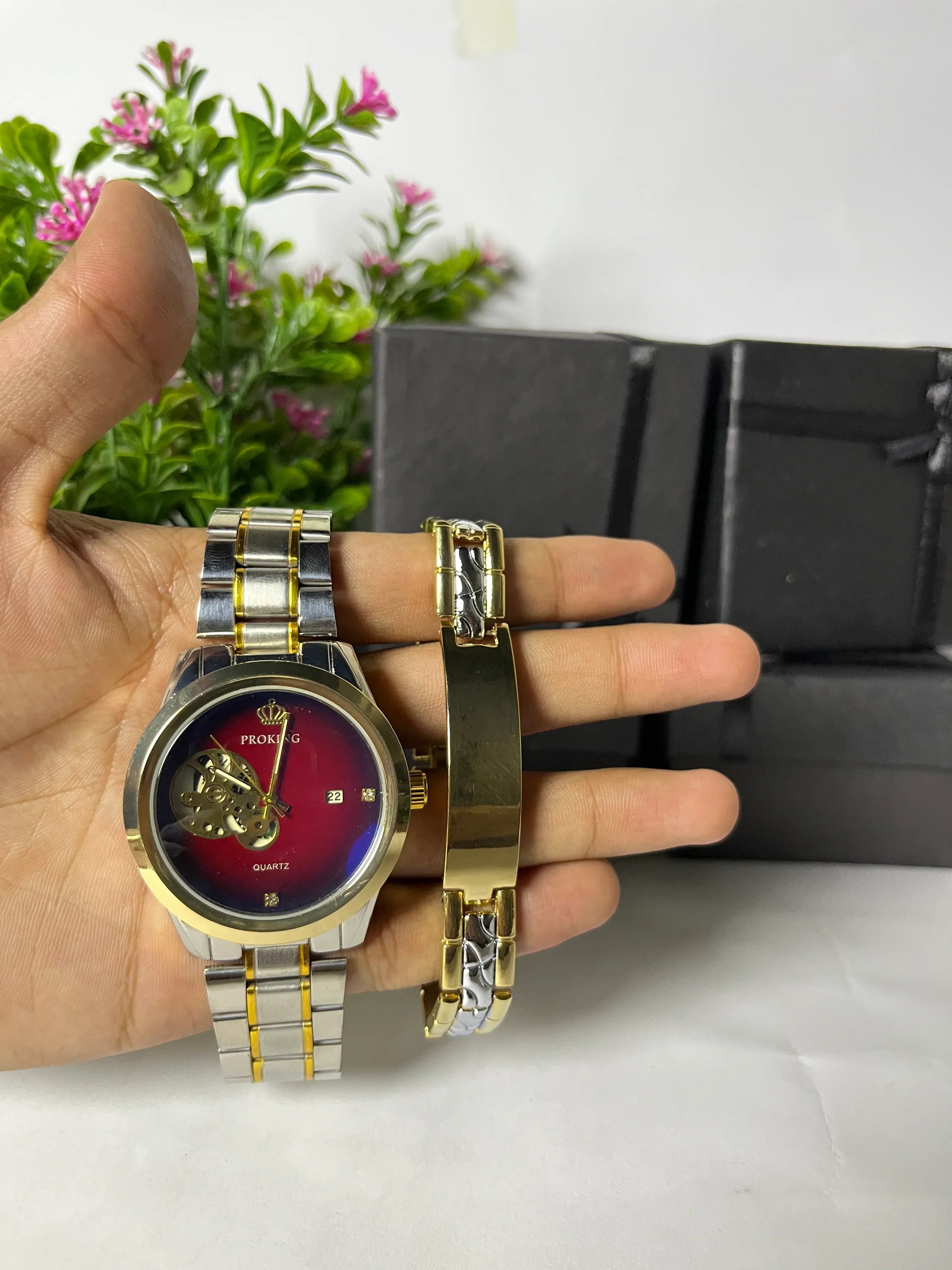 Luxury Dual - Tone Watch with Matching Bracelet - My Store