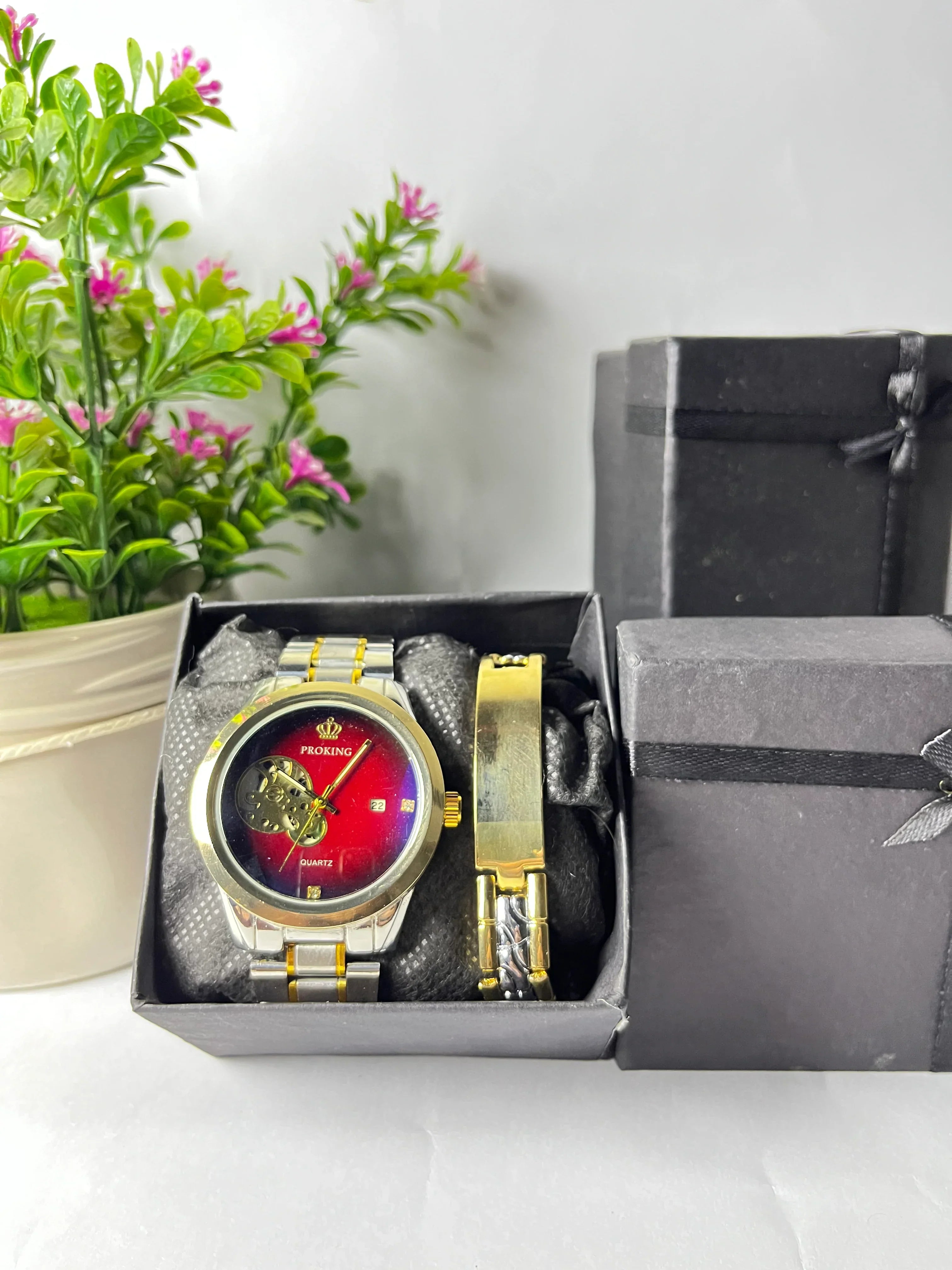Luxury Dual - Tone Watch with Matching Bracelet - My Store