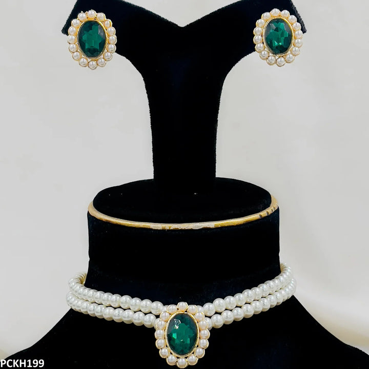 Pearl Oval Choker Set - My Store