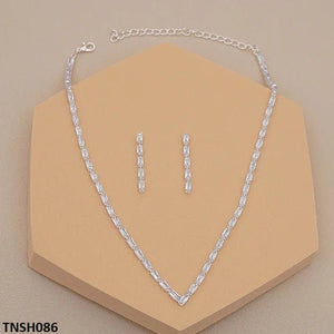 V - Baguette Necklace Set - My Store
