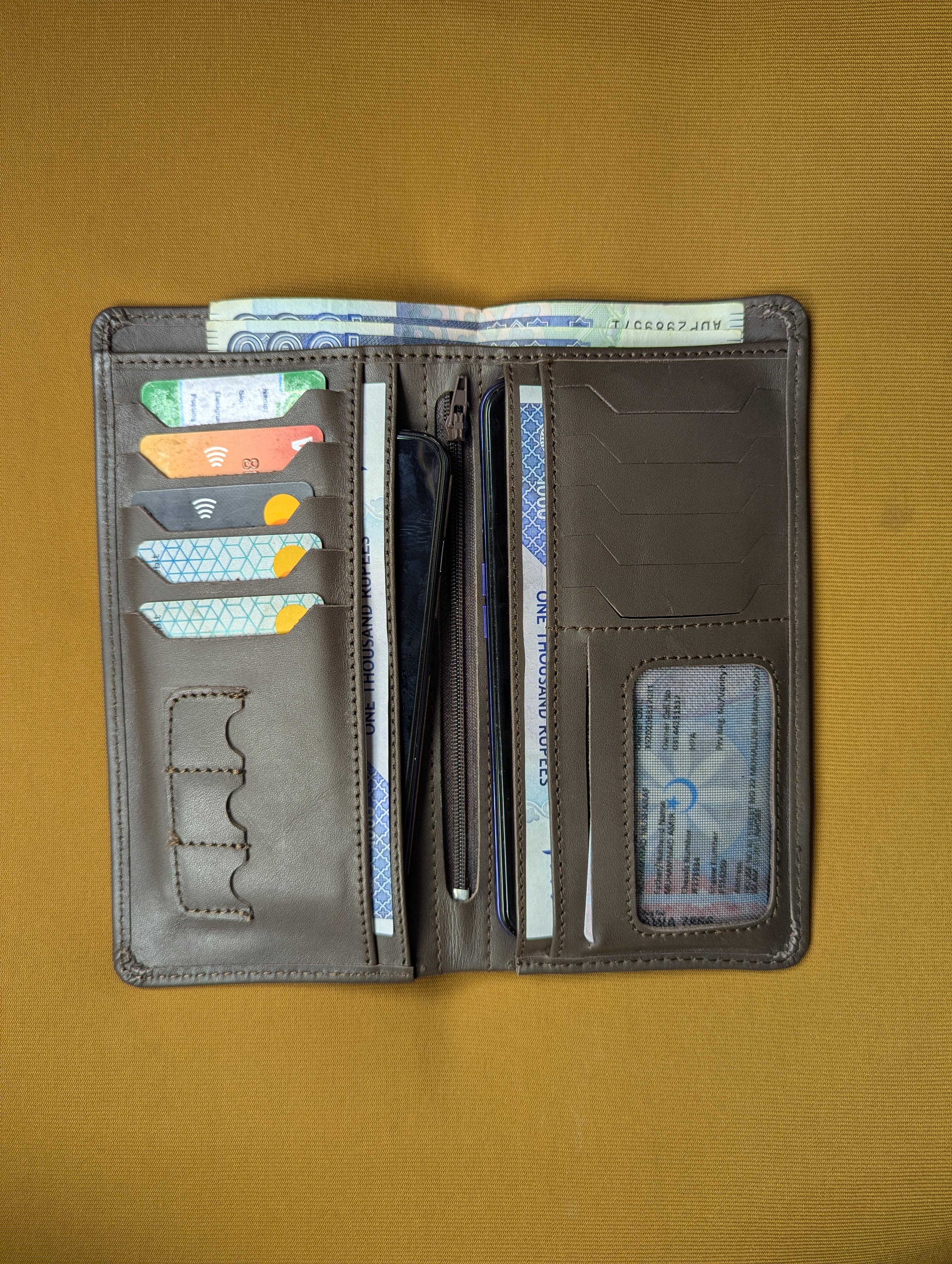 Premium Long Leather Wallet for Men - HAND CHOICE
