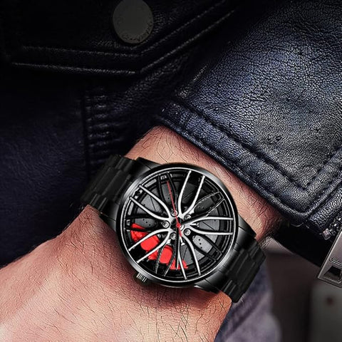 Stainless Steel Rotating Wheel Watch