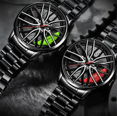 Stainless Steel Rotating Wheel Watch